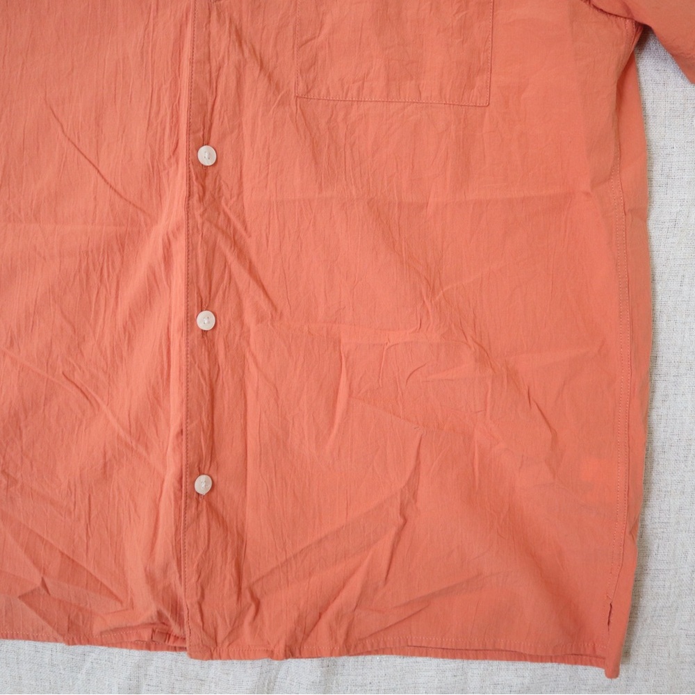 Sun + Stone Orange Button Down Shirt - image 3